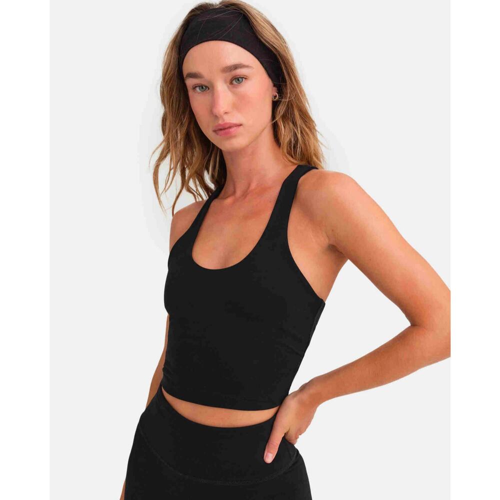 MATE The Label Organic Stretch Racer Tank Black XS NWOT